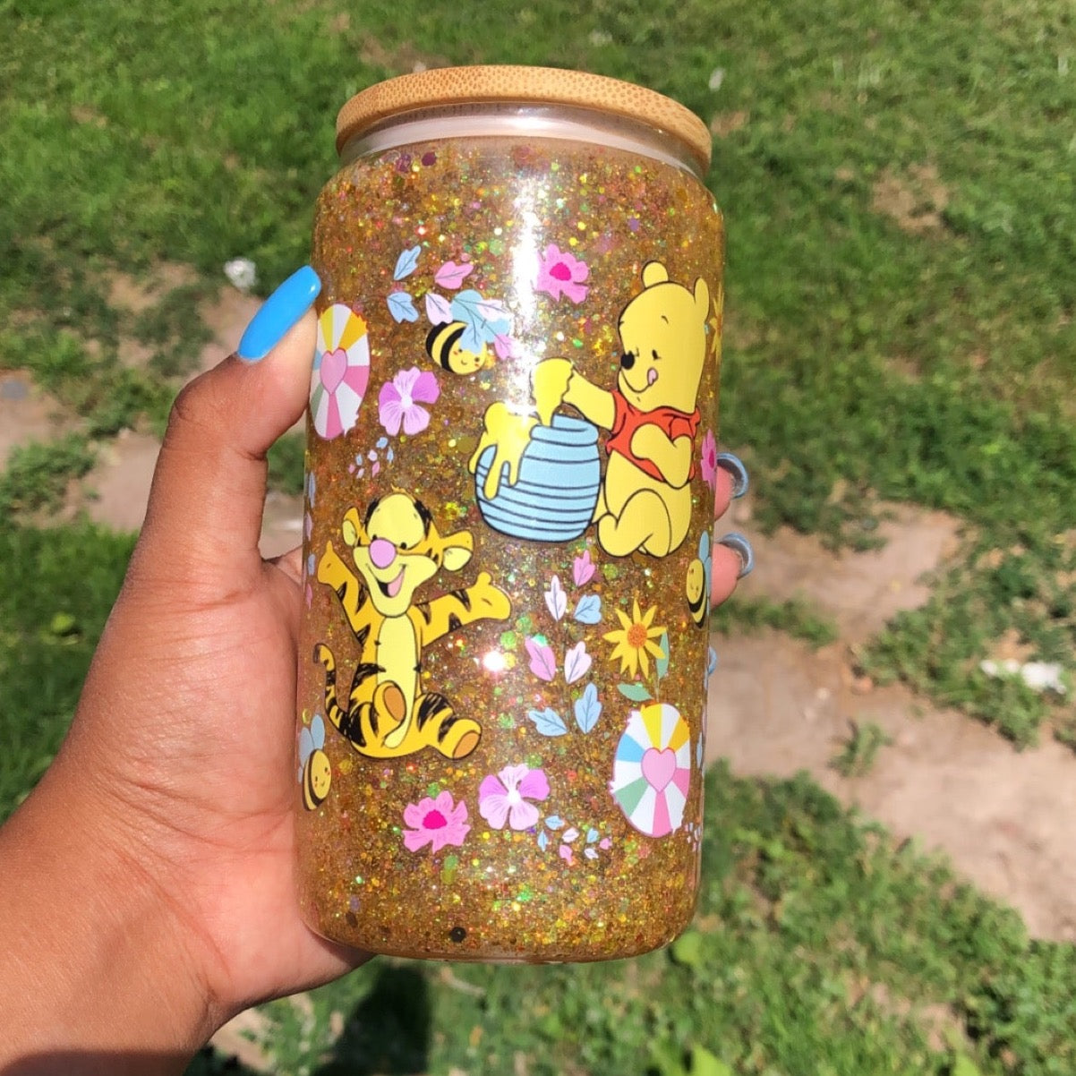 16oz Winnie The Pooh Snowglobe Tumbler