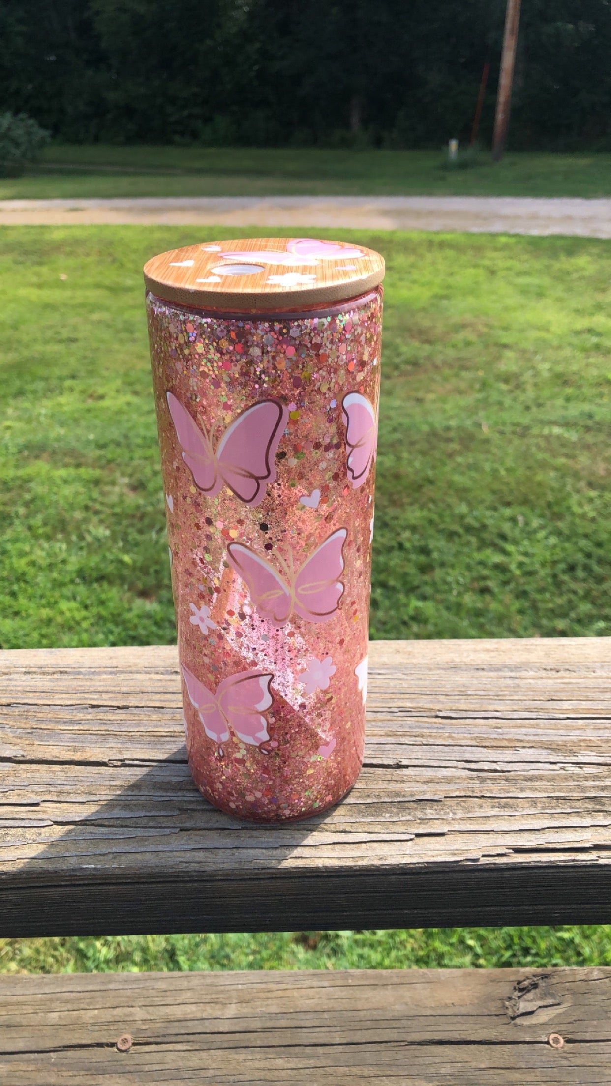 20oz Pink Butterfly’s Tumbler